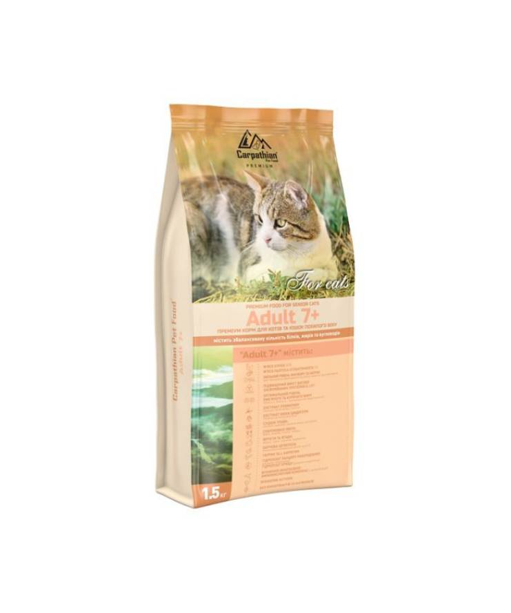 Carpathian Adult 7+ Hrana Uscata Pisici 1.5kg Carpathian Adult 7+ Hrana Uscata Pisici 1.5kg