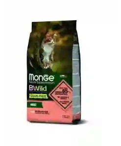 MONGE BWILD Grain Free Hrana Pisici cu Somon si Mazare 1,5kg