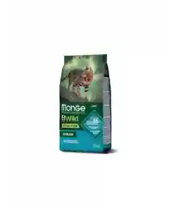 MONGE Bwild Grain Free Pisici Sterilizate Ton si Mazare 1,5kg