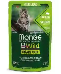 MONGE BWild Cat Plic Sterilised cu Mistret si Legume 85gr