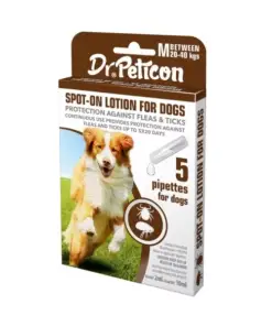 Dr. Peticon Spot On Dog Talie M 20-40 kg 5 pipete/cutie