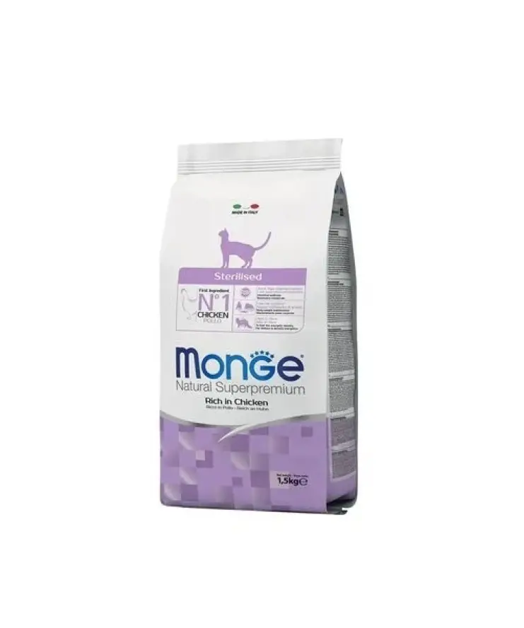 Monge Hrana Uscata Pisici Sterilizate cu Pui 1.5kg Monge Hrana Uscata Pisici Sterilizate cu Pui 1.5kg