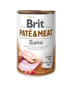 Brit Pate & Meat Rabbit - Hrana Umeda Caini cu Iepure 400gr