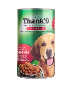 THANK’Q Premium Hrana Umeda Caini Adulti cu Vita 1240gr