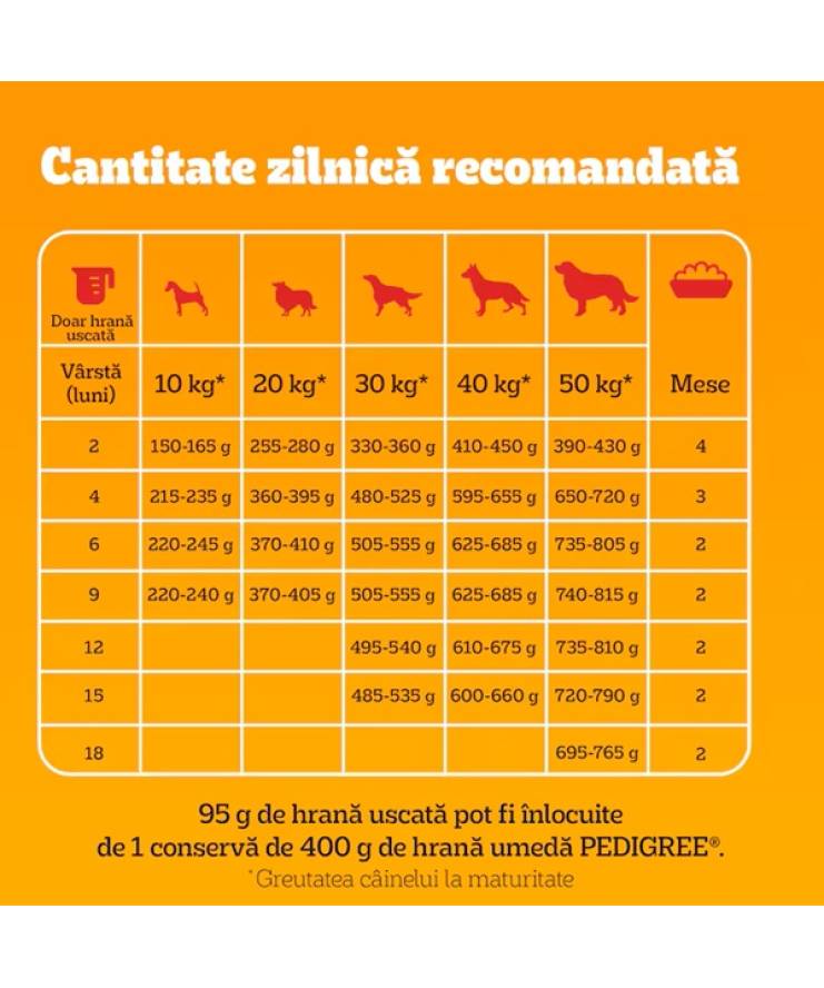 Pedigree Hrana Uscata Caini Juniori M/L Pasare si Legume 12Kg Pedigree Hrana Uscata Caini Juniori M/L Pasare si Legume 12Kg