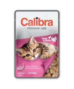 Calibra Cat Pouch Premium Line Kitten Turkey & Chicken 100gr