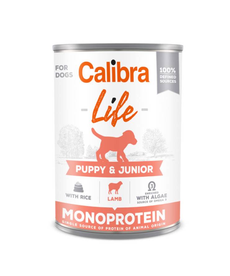 Calibra Dog Life Can Puppy & Junior Lamb & Rice 400gr