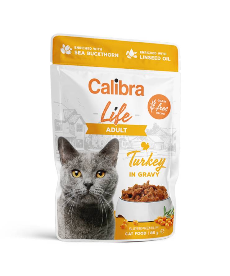 Calibra Cat Life Adult Pouch Turkey in Gravy 85gr