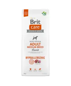 Brit Care Dog Hypoallergenic Adult Medium Breed cu Miel 12kg