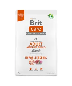 Brit Care Dog Hypoallergenic Adult Medium Breed cu Miel 3kg