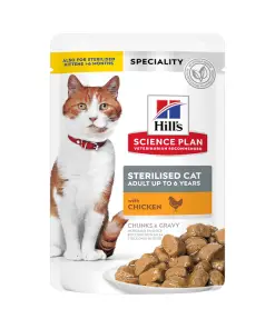Hill's SP Feline Adult Sterilised Chicken Plic 85gr
