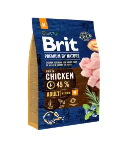 Brit Premium by Nature Hrana Uscata Caine Adult Mediu 3kg