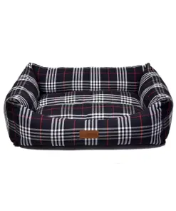 4DOG Deluxe Culcus 62x44x22cm Danish M Negru/Rosu