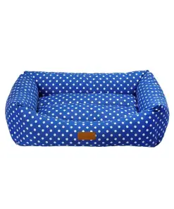 4DOG Deluxe Culcus S 50x38x19cm Makarons Albastru