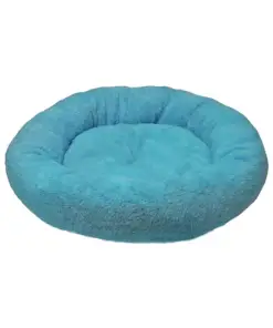 4DOG Deluxe Culcus Rotund Plush S 52x9cm Albastru