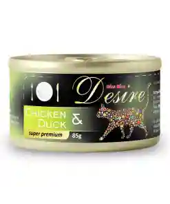 DESIRE Hrana Umeda Pisici cu Pui File si Rata in Aspic 85gr
