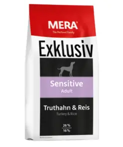 MERA Exklusiv Adult Sensitive cu Curcan si Orez 15kg