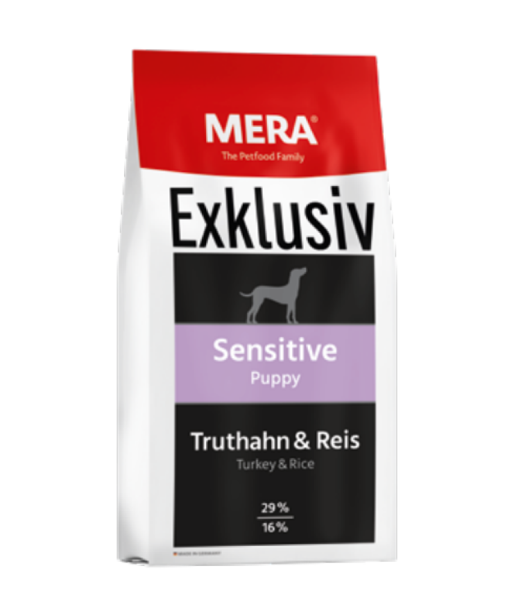 MERA Exklusiv Puppy Sensitive cu Curcan si Orez 15kg MERA Exklusiv Puppy Sensitive cu Curcan si Orez 15kg