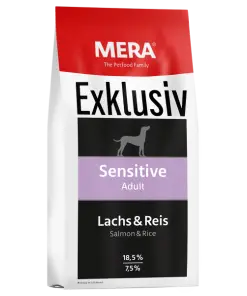 MERA Exklusiv Adult Sensitive cu Somon si Orez 15kg