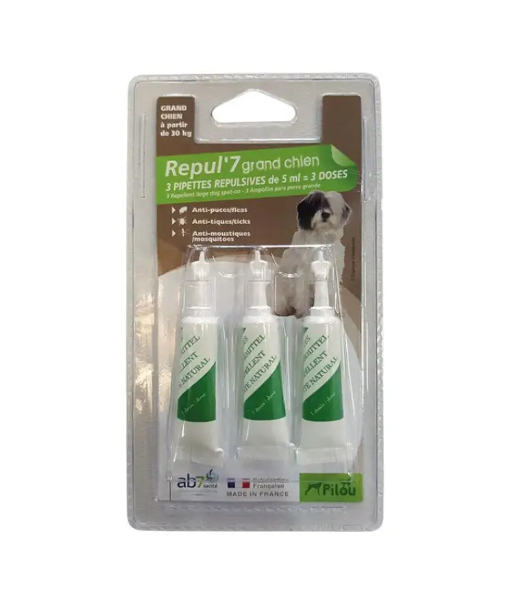 PILOU Pipeta Antiparazitara Caine Talie Mare 3x5ml PILOU Pipeta Antiparazitara Caine Talie Mare 3x5ml