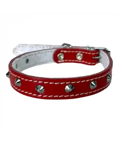 4DOG Zgardă Câine cu Ornamente, Roșie Nr.3 25/530mm