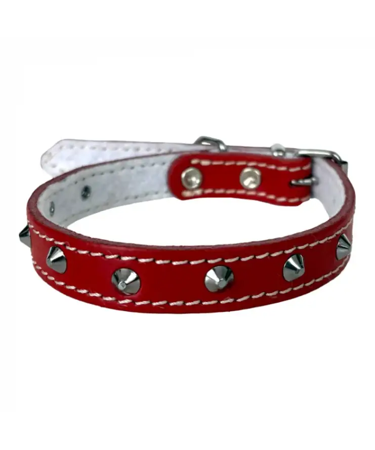 4DOG Zgardă Câine cu Ornamente, Roșie Nr.3 25/530mm 4DOG Zgardă Câine cu Ornamente, Roșie Nr.3 25/530mm
