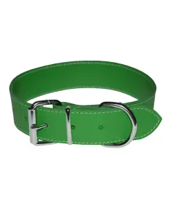 4DOG Zgardă Câine din Piele Verde Nr 3 25/530mm