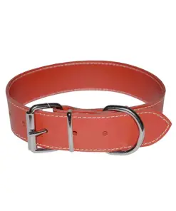 4DOG Zgardă Câine din Piele Roșie Nr.5 40/630mm